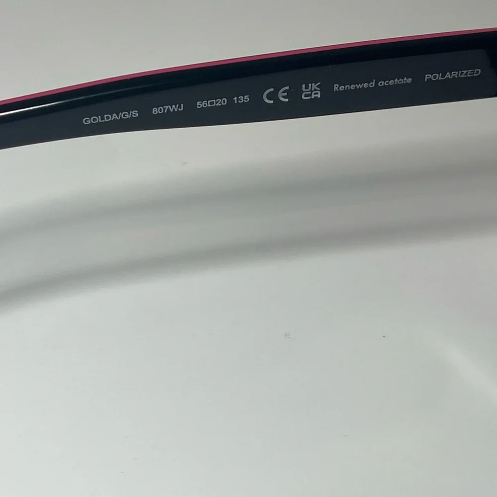 Kate Spade New York cat-eye sunglasses black hot pink detail - Picture 5 of 6